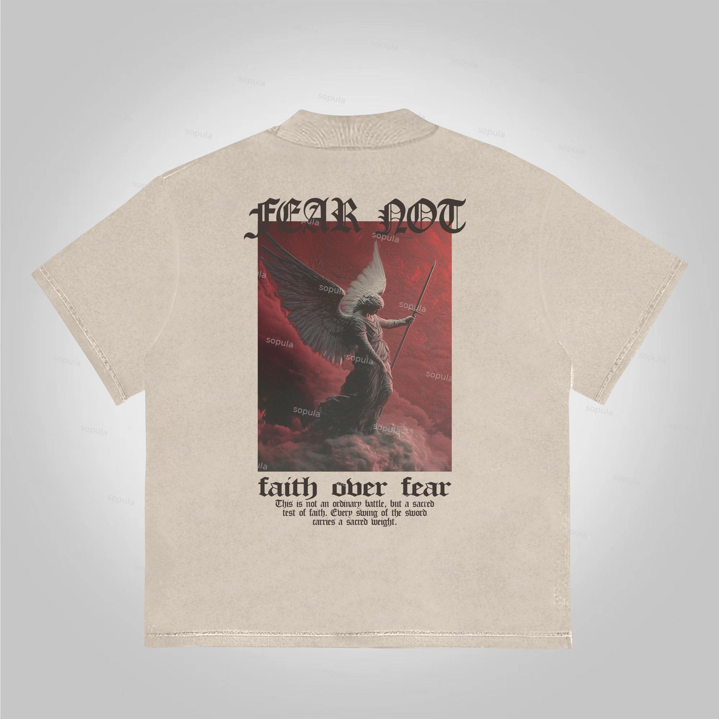 Sopula Fear Not-Faith Over Fear Print Graphic Cotton T-Shirt Product Image