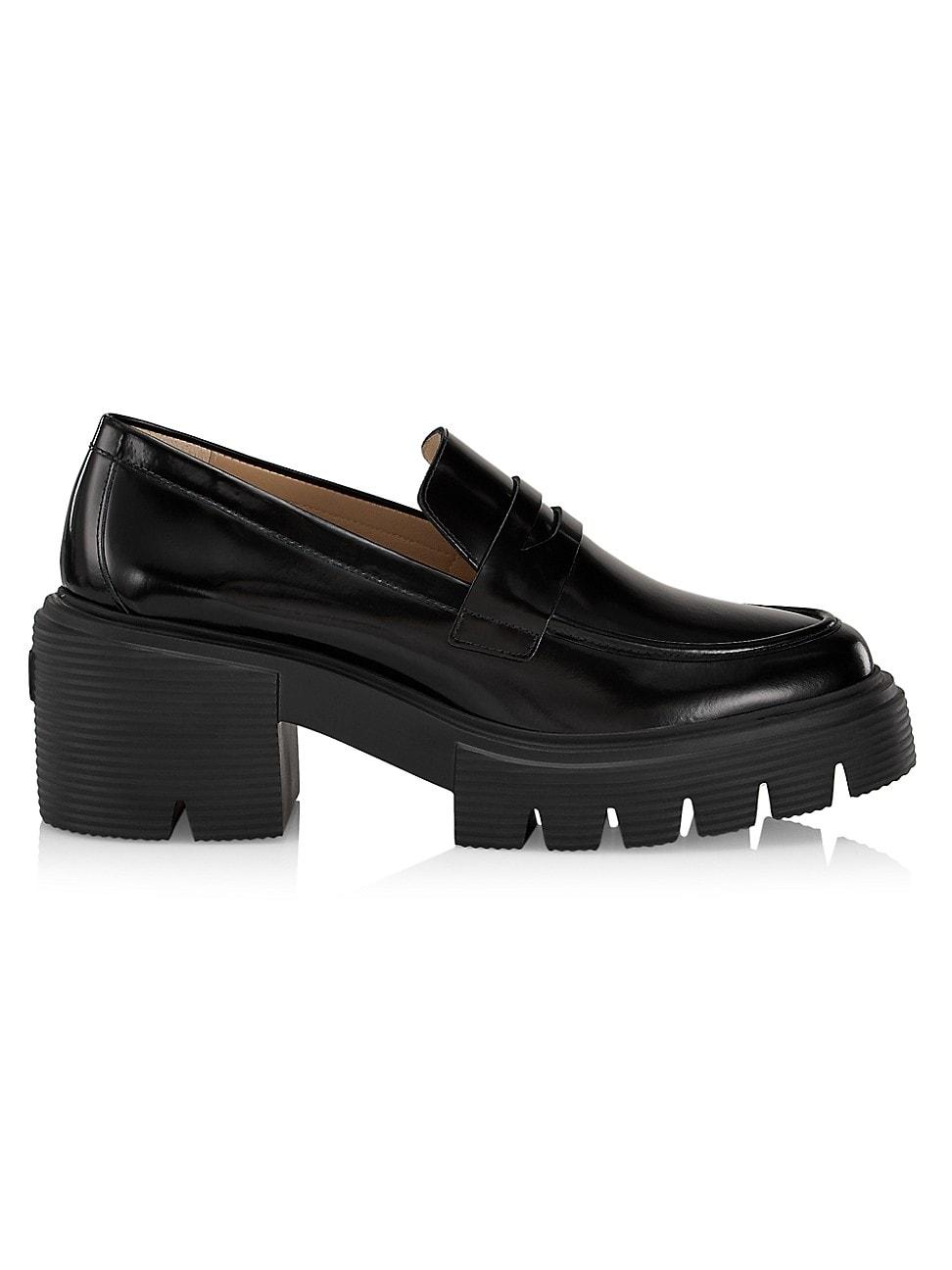 Womens Soho 65MM Leather Lug-Sole Loafers Product Image