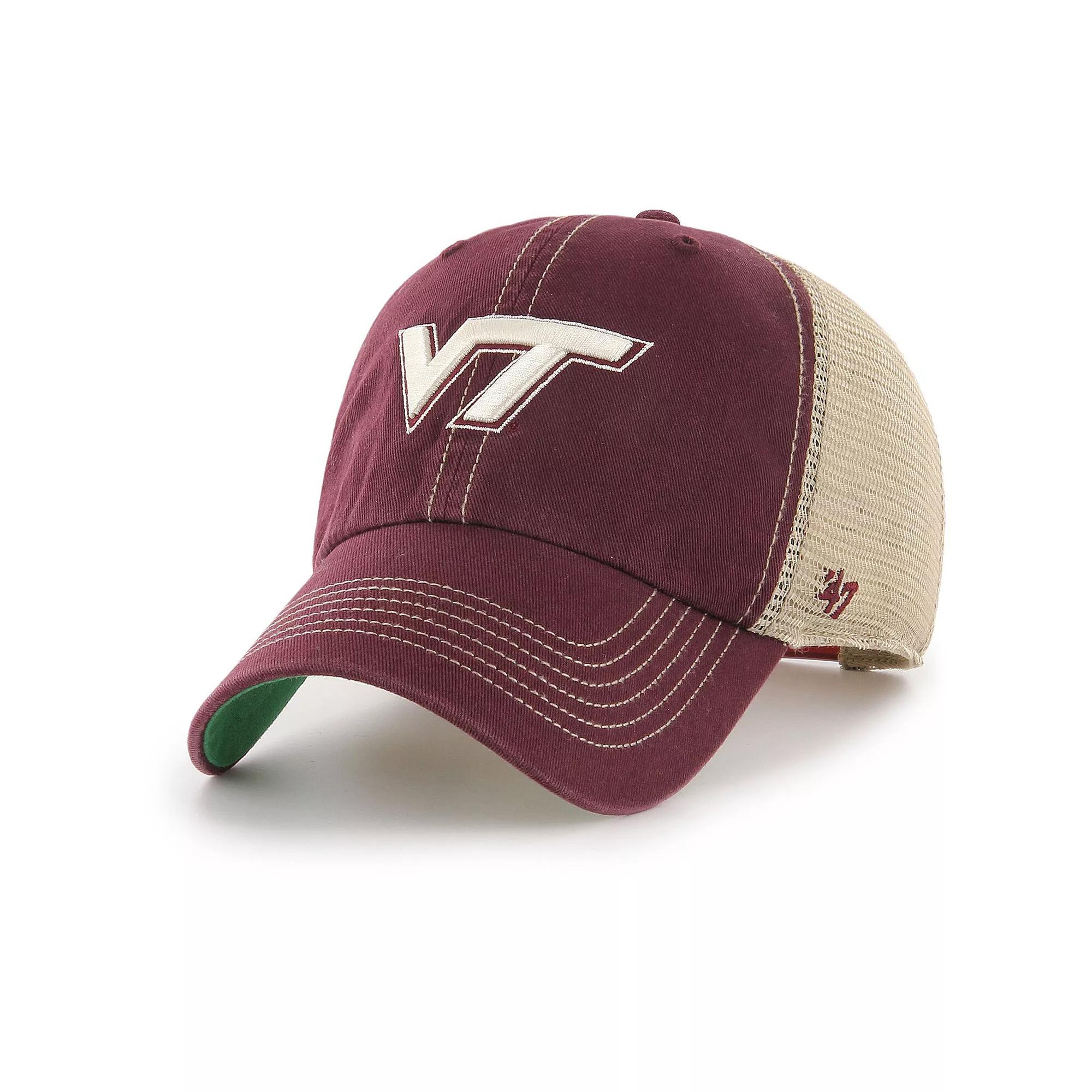Men's '47 Maroon Virginia Tech Hokies Trawler Trucker Snapback Hat, Red Product Image
