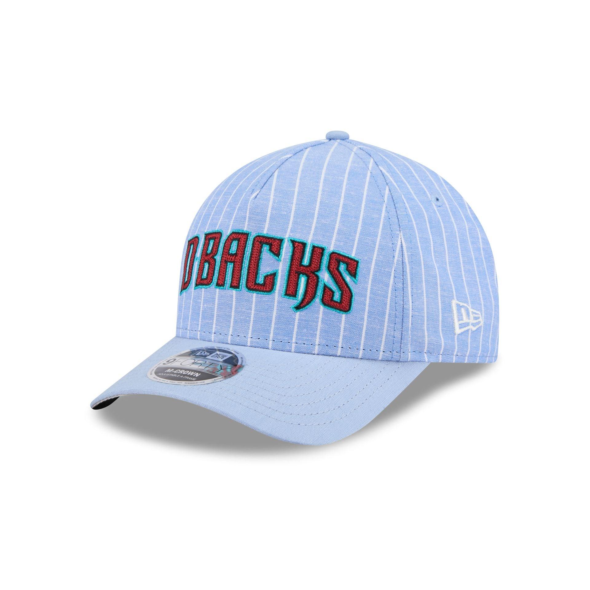 Arizona Diamondbacks Pinstripe Linen 9FORTY M-Crown A-Frame Snapback Hat Male Product Image