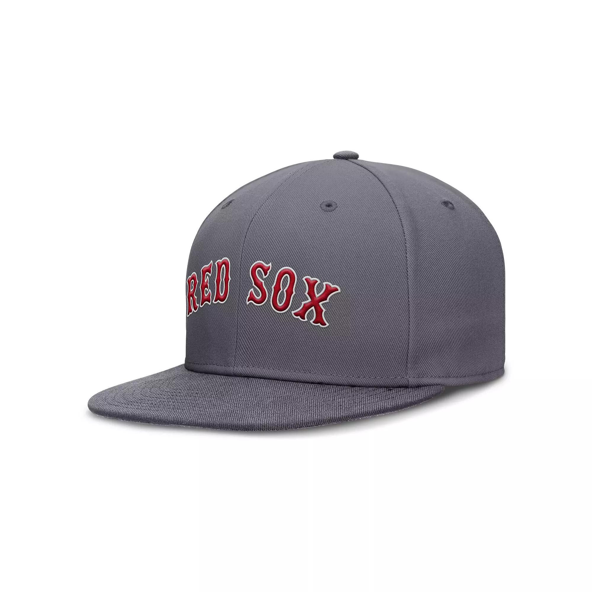 Men's Nike Gray Boston Red Sox Performance True Fitted Hat,  Product Image