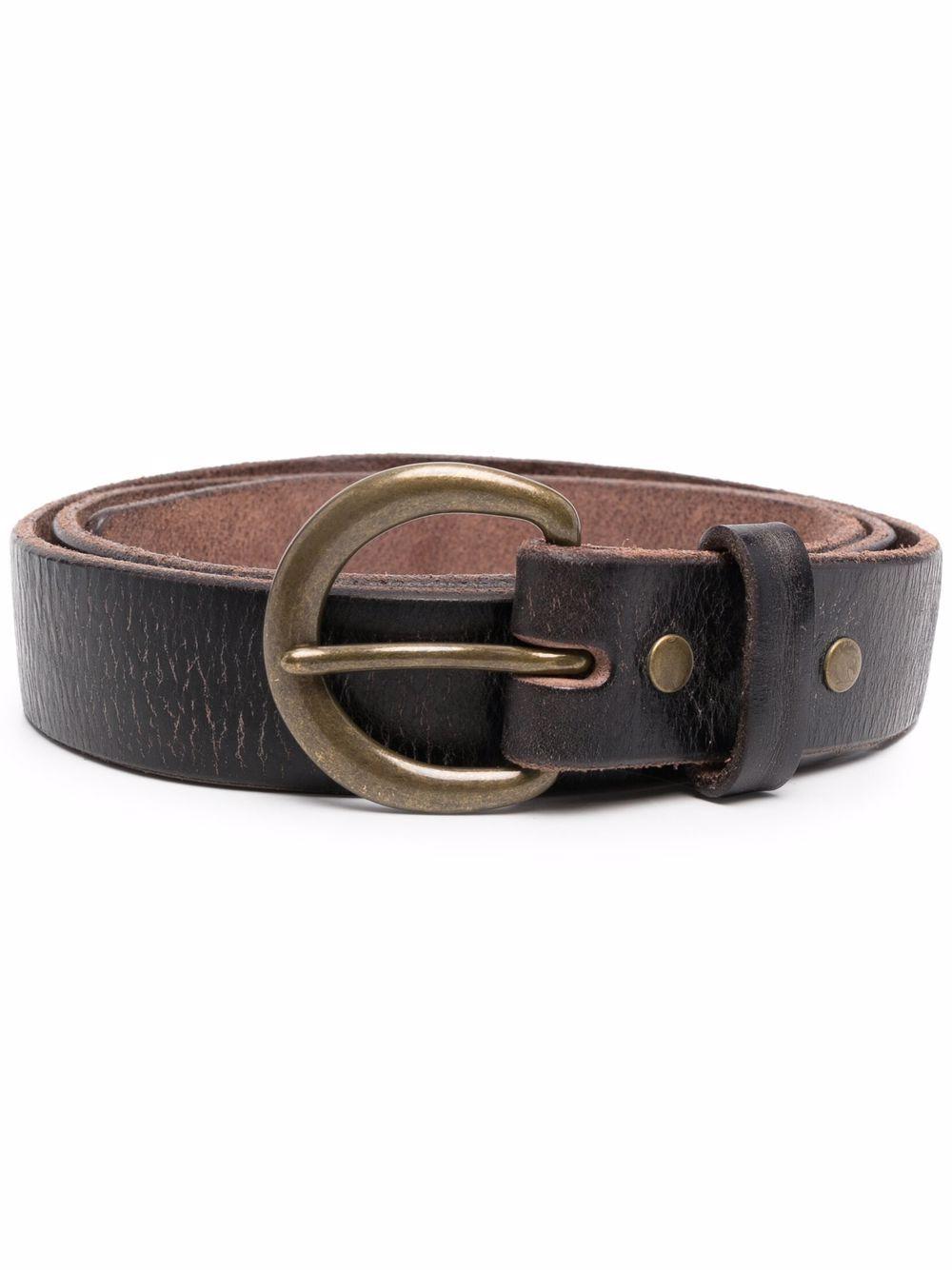 buckled leather belt Product Image
