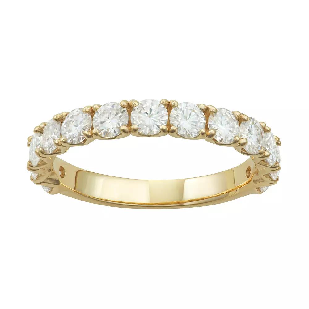 Charles & Colvard 14k Gold 2 Carat T.W. Lab-Created Moissanite Wedding Band, Women's, Size: 5, Yellow Product Image