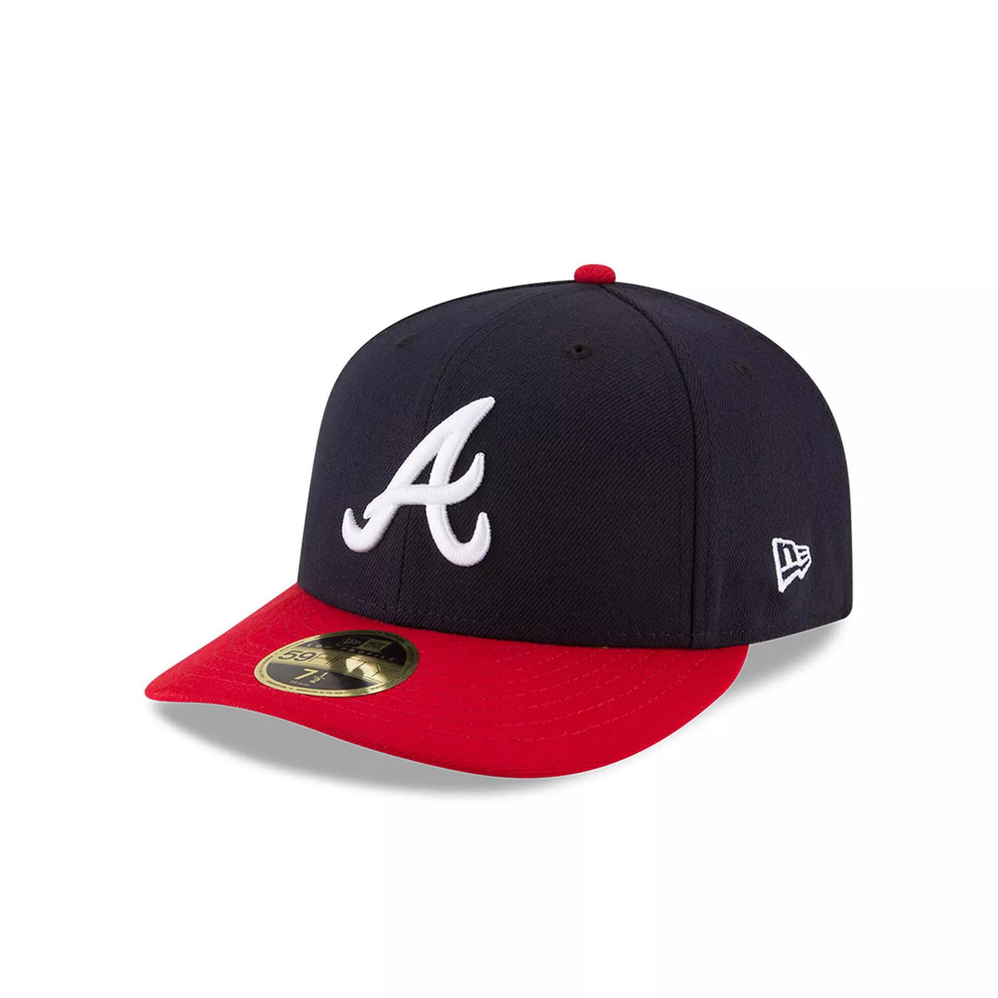 Men's New Era Navy/Red Atlanta Braves Home Authentic Collection On-Field Low Profile 59FIFTY Fitted Hat,  Product Image