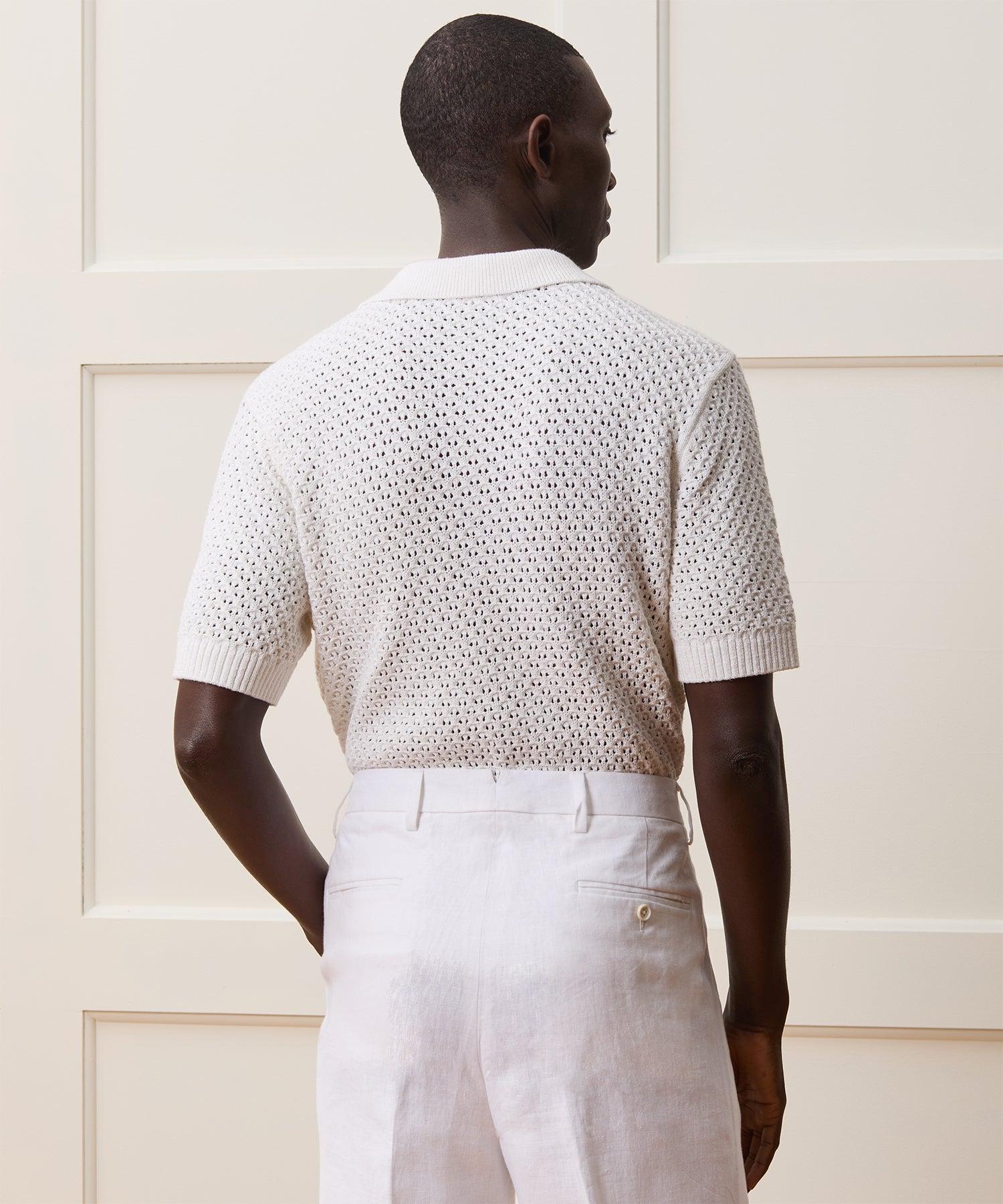 Relaxed Open-Knit Montauk Sweater Polo Product Image