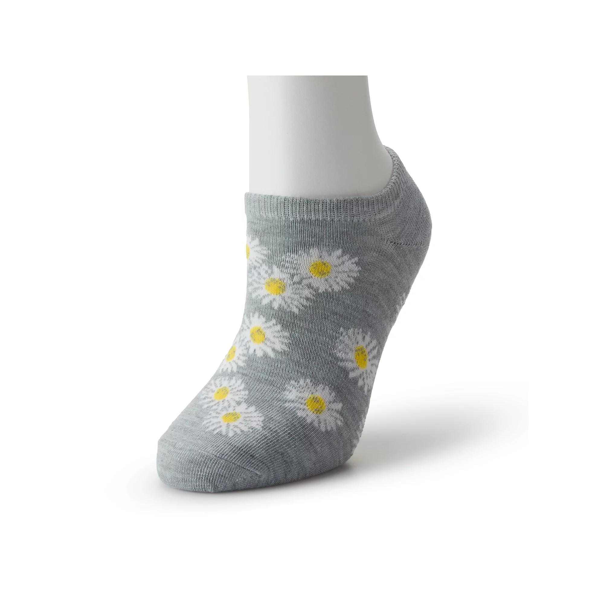 Women's Daisy No Show Socks, Size: 9-11, Lt Grey Product Image