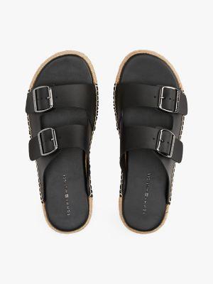 Jute-Trim Leather Sandal Product Image