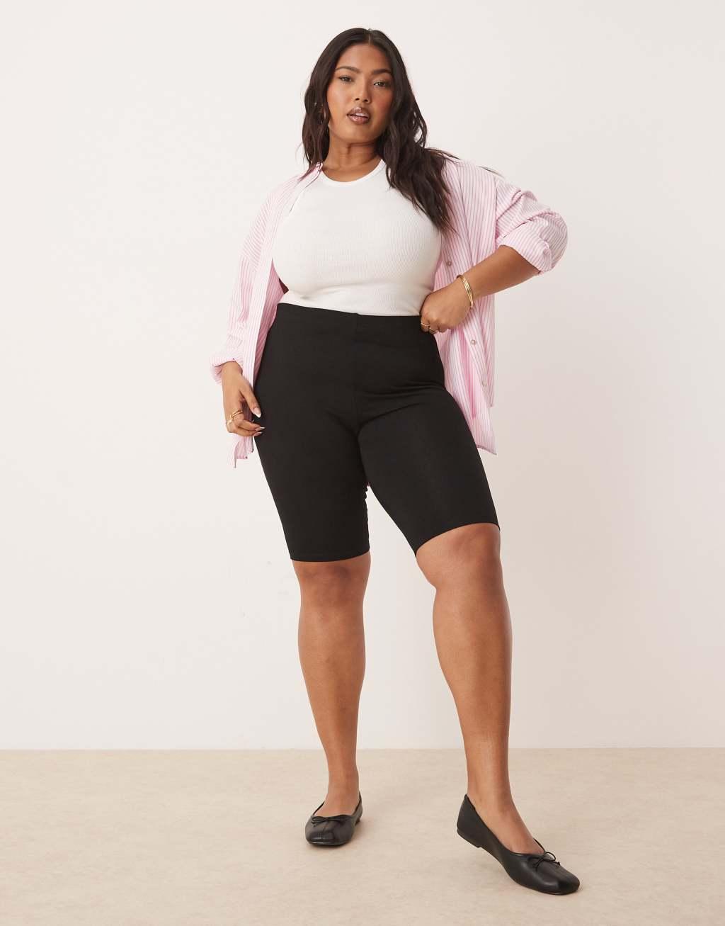 ASOS DESIGN Curve basic legging shorts Product Image