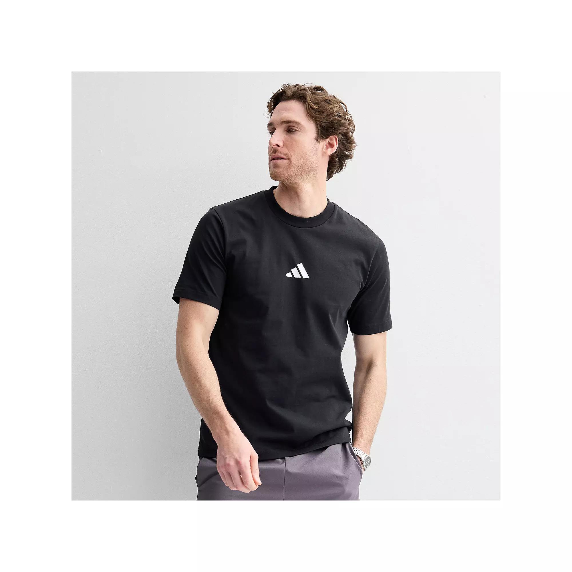 Men's adidas Essentials Single Jersey Sportswear T-Shirt, Size: Large, Black Product Image