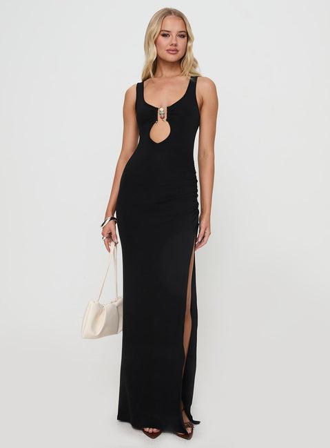 Zaloma Cut Out Maxi Dress Black Product Image