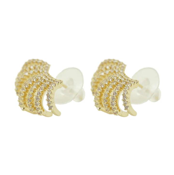 Eight Lines CZ Earrings Product Image