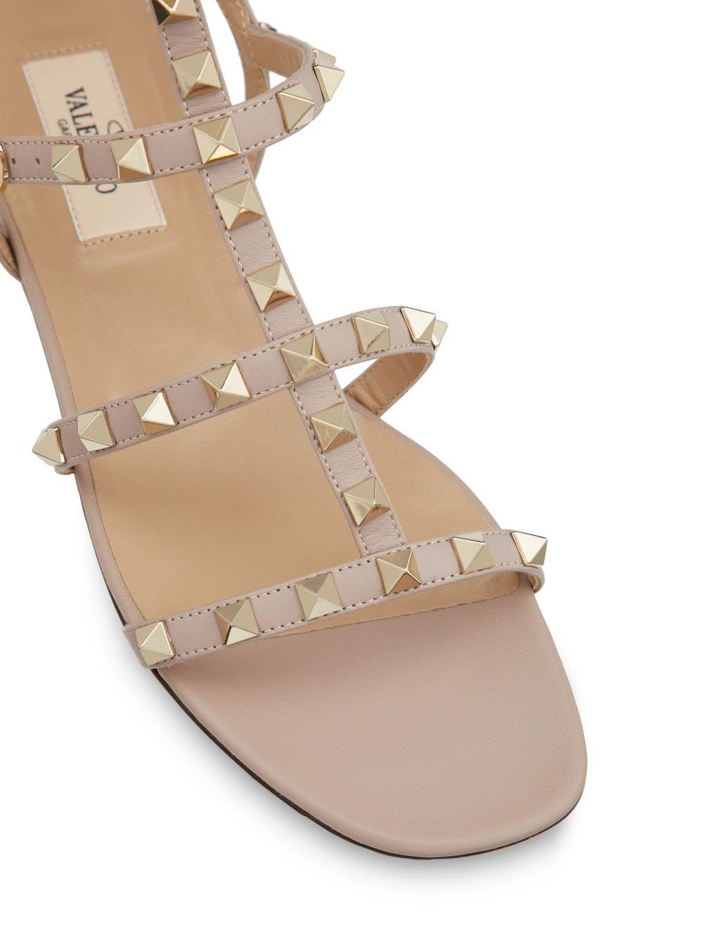 Rockstud ankle-strap flat sandals Product Image