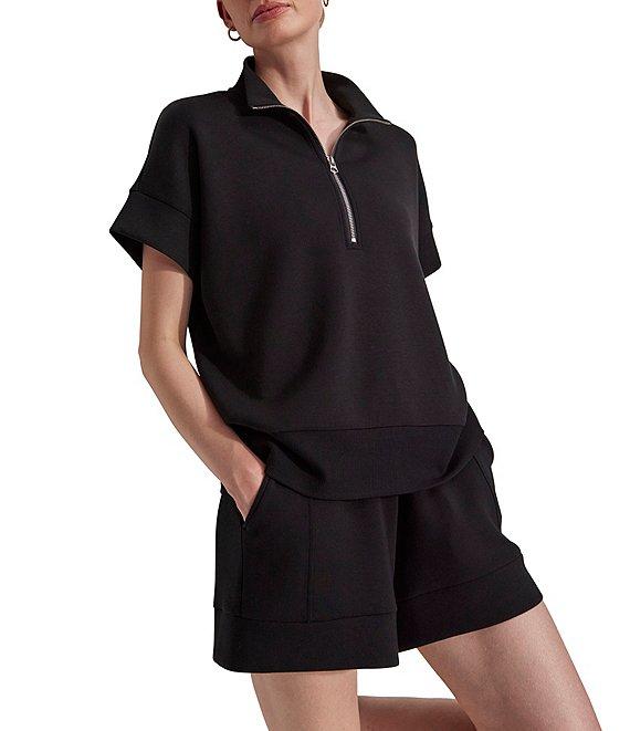 Varley Ritchie Half Zip Short Sleeve Sweatshirt Product Image