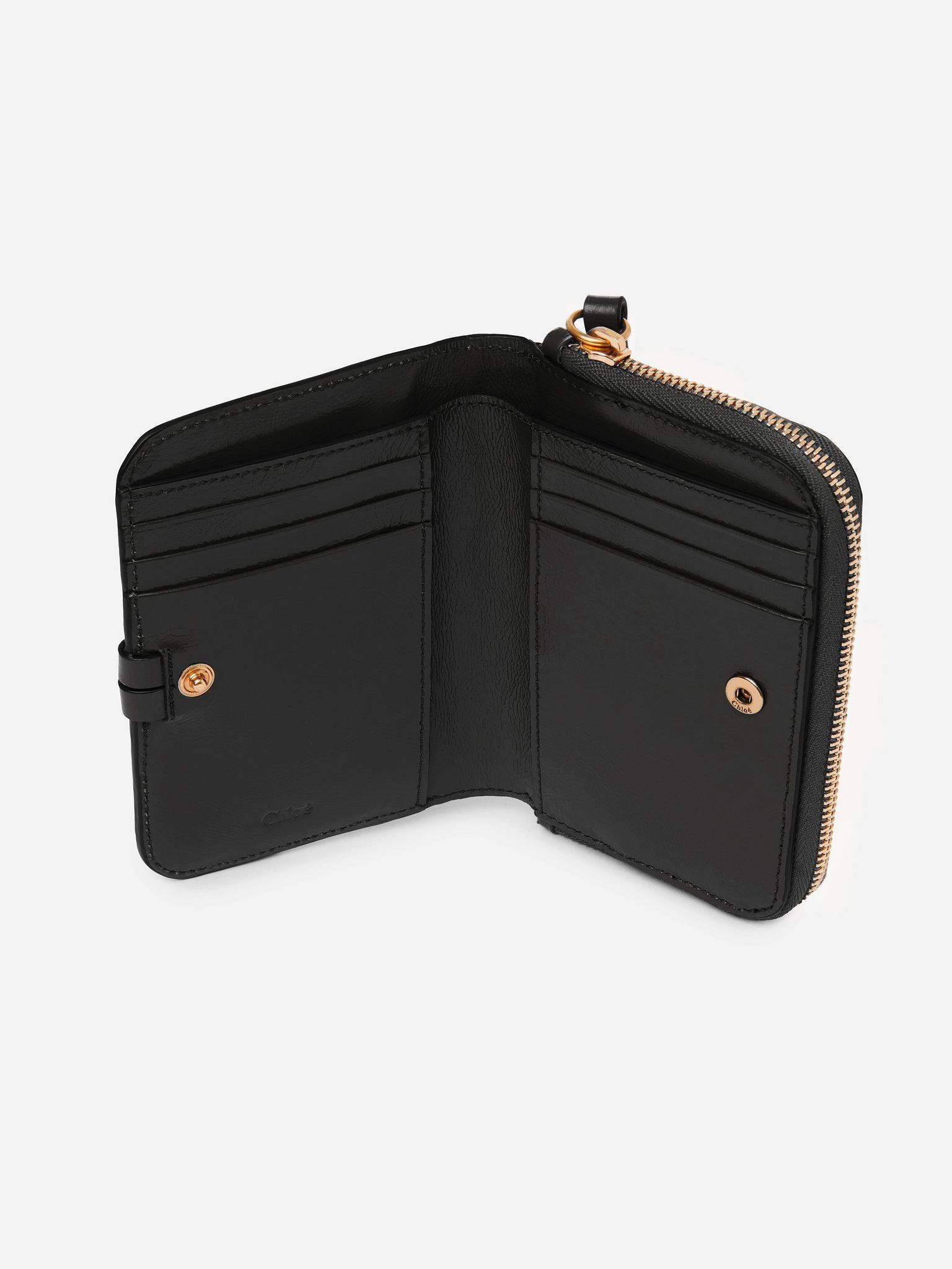 Alphabet bifold wallet in shiny leather Product Image