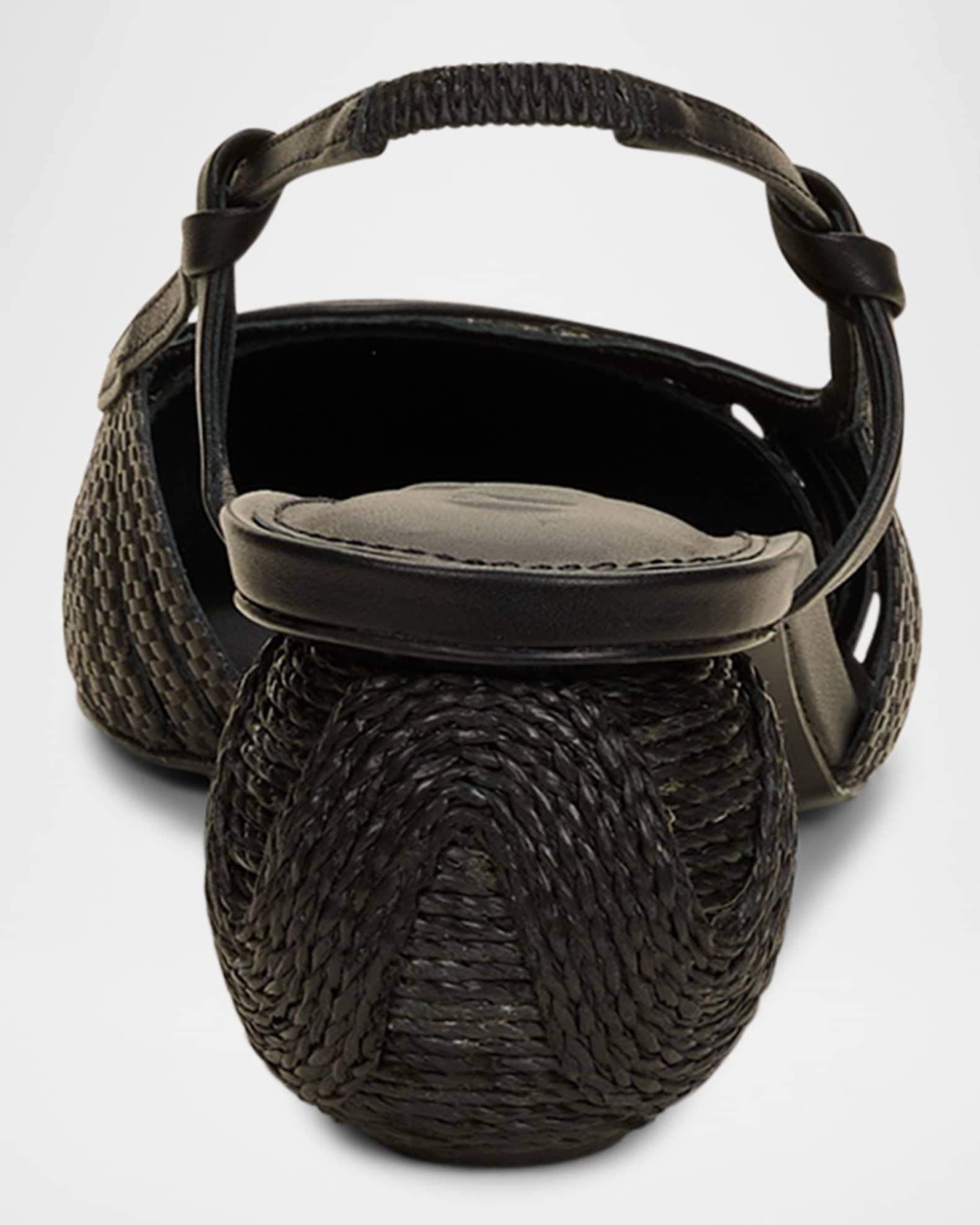 Alia Woven Ball-Heel Slingback Pumps Product Image