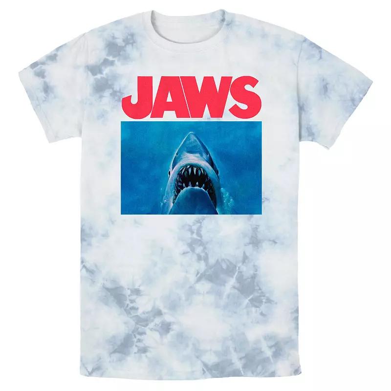 Men's Jaws Shark Underwater Poster Bombard Wash Graphic Tee,  Product Image