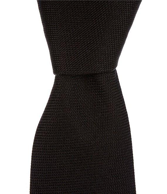 Hugo Boss Solid Textured 2.95#double; Silk Tie Product Image