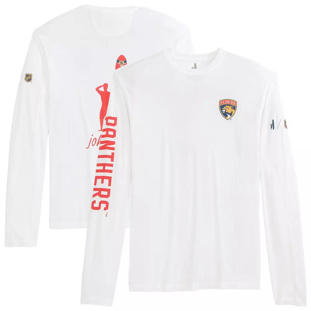 Men's johnnie-O White Florida Panthers Adam Long Sleeve T-Shirt,  Product Image