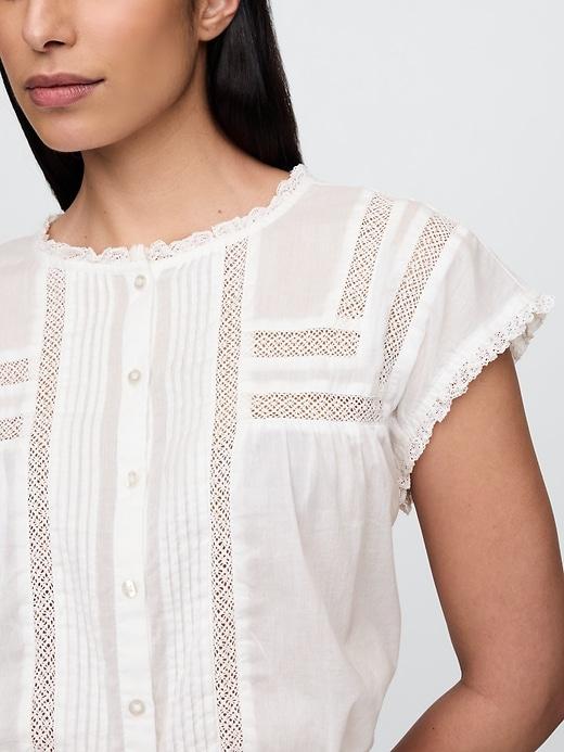 Ruffle Pintuck Crop Top Product Image