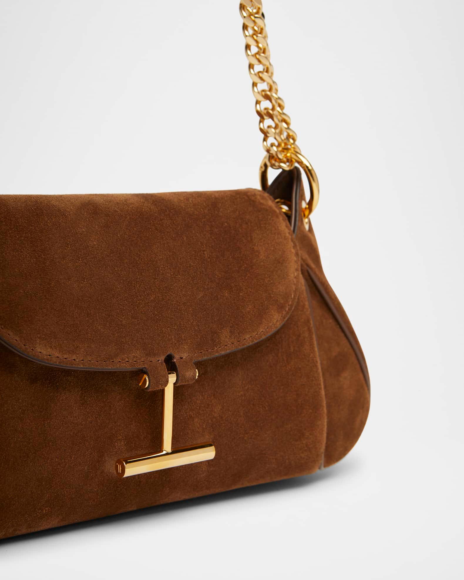 Tara Chain Shoulder Bag in Suede Product Image