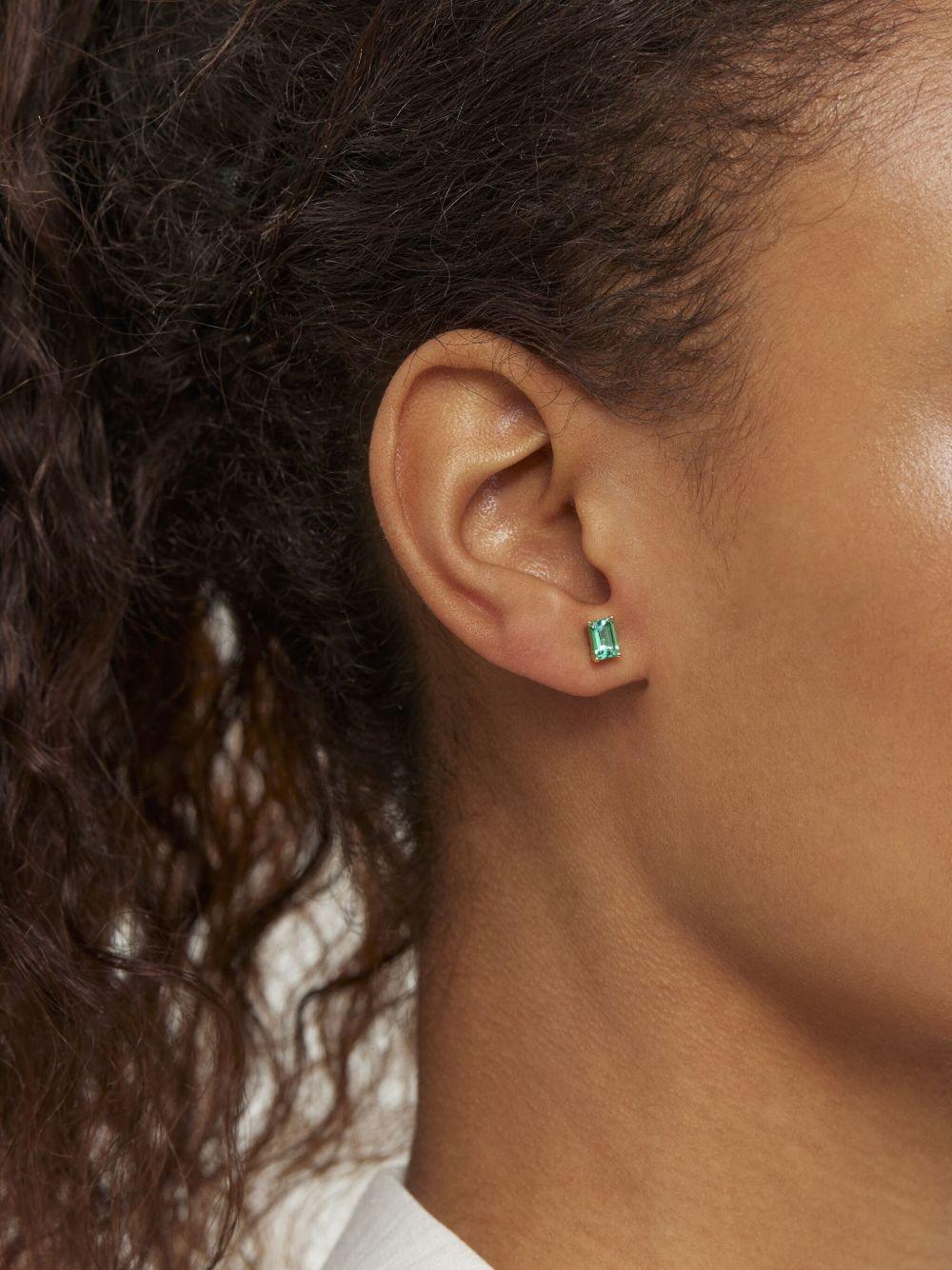 14kt yellow gold Eden emerald stud earrings Product Image