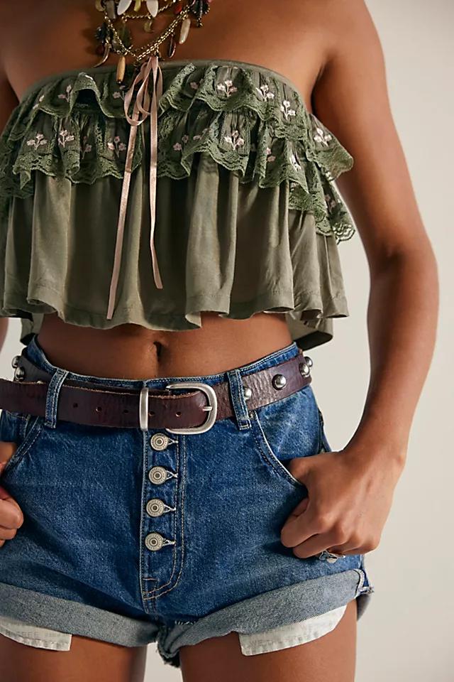 We The Free Angelika Denim Mid-Thigh Shorts Product Image