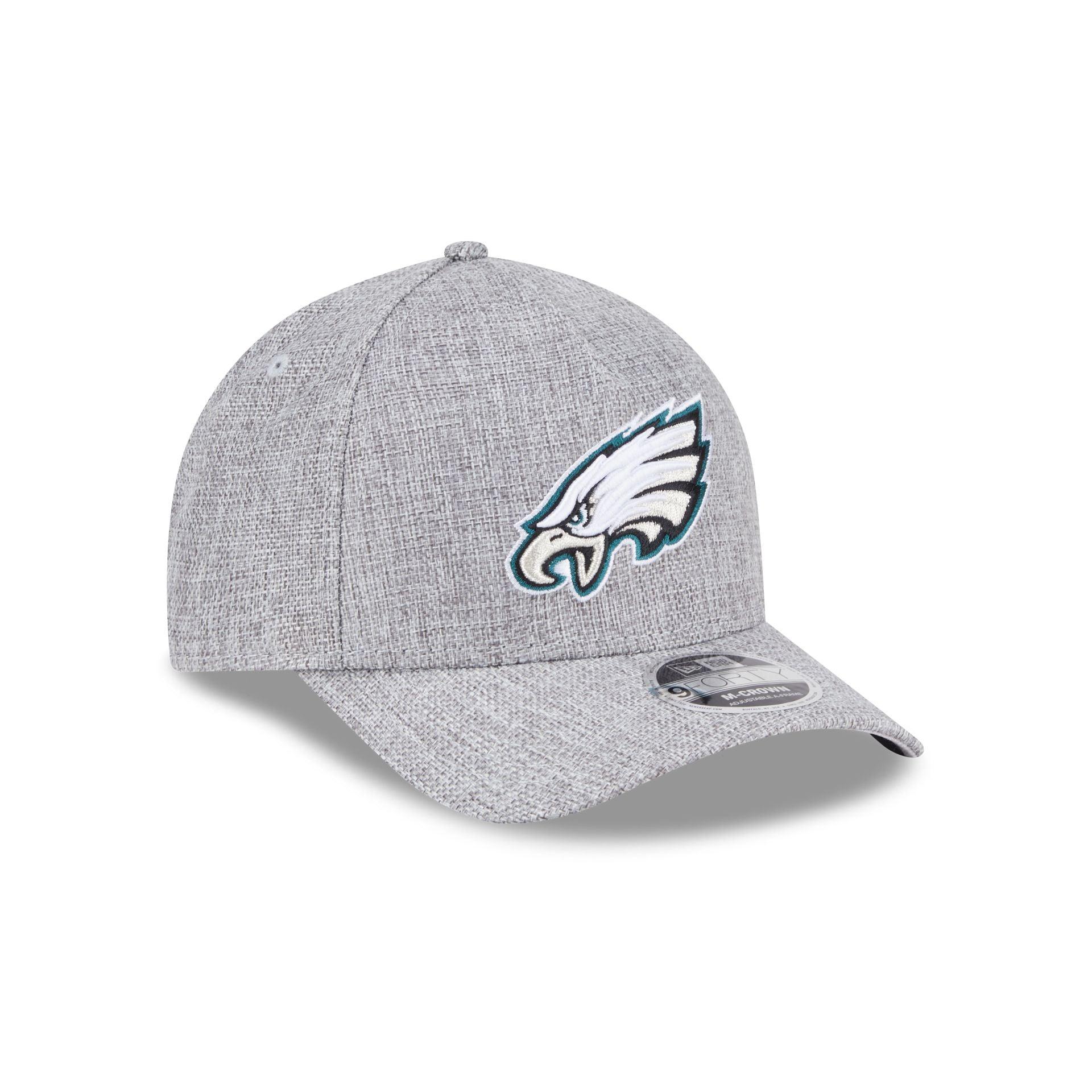 Philadelphia Eagles Cotton Weave Gray 9FORTY M-Crown A-Frame Snapback Hat Male Product Image