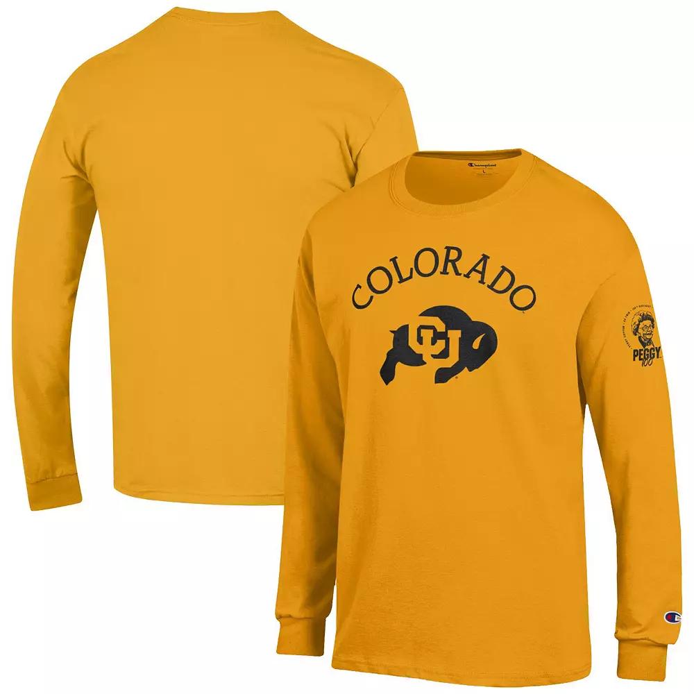 Men's Champion Gold Colorado Buffaloes Peggy 100 Long Sleeve T-Shirt,  Product Image
