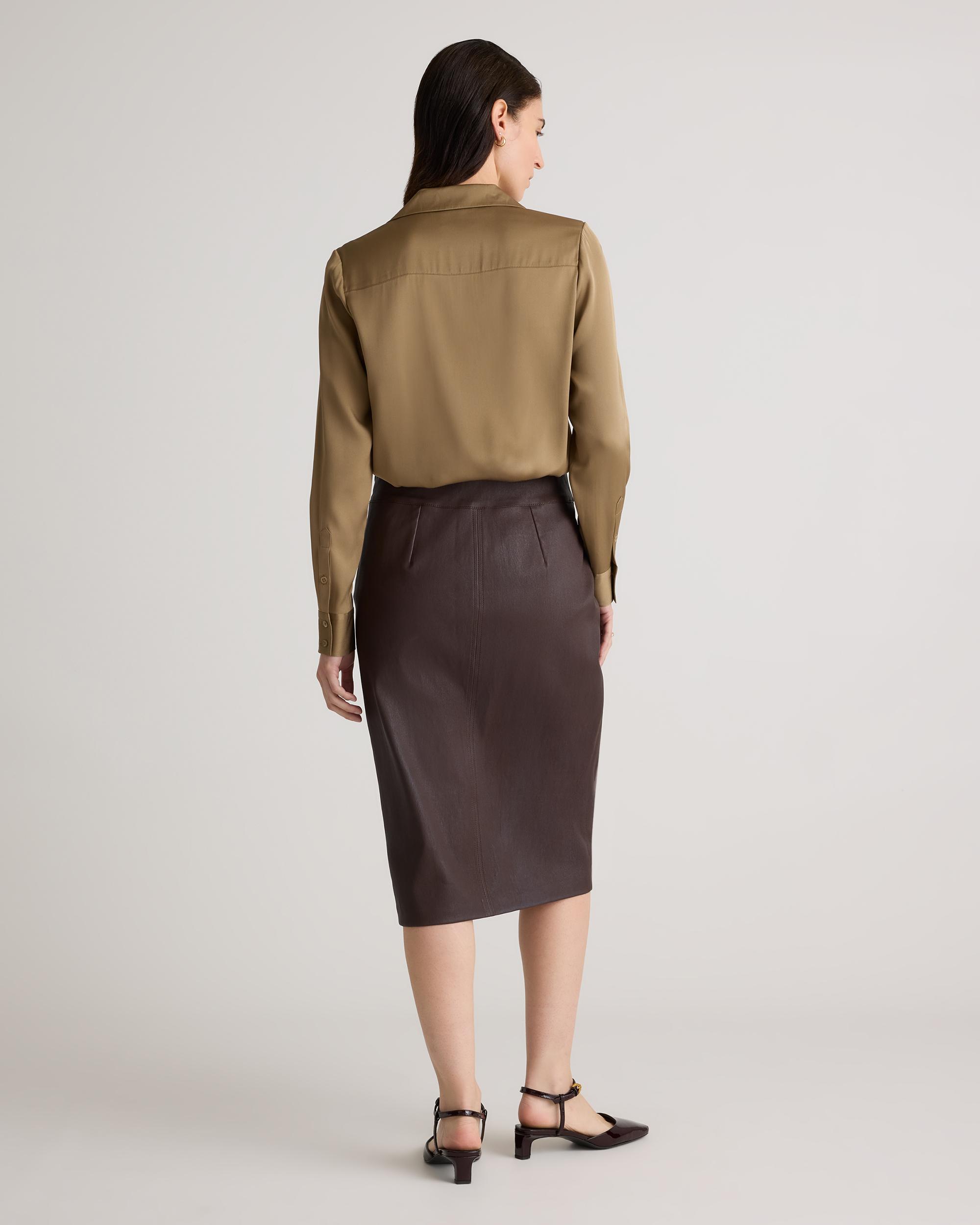 Quince | Women's Washable Stretch Silk Notch Collar Blouse Size XS Product Image