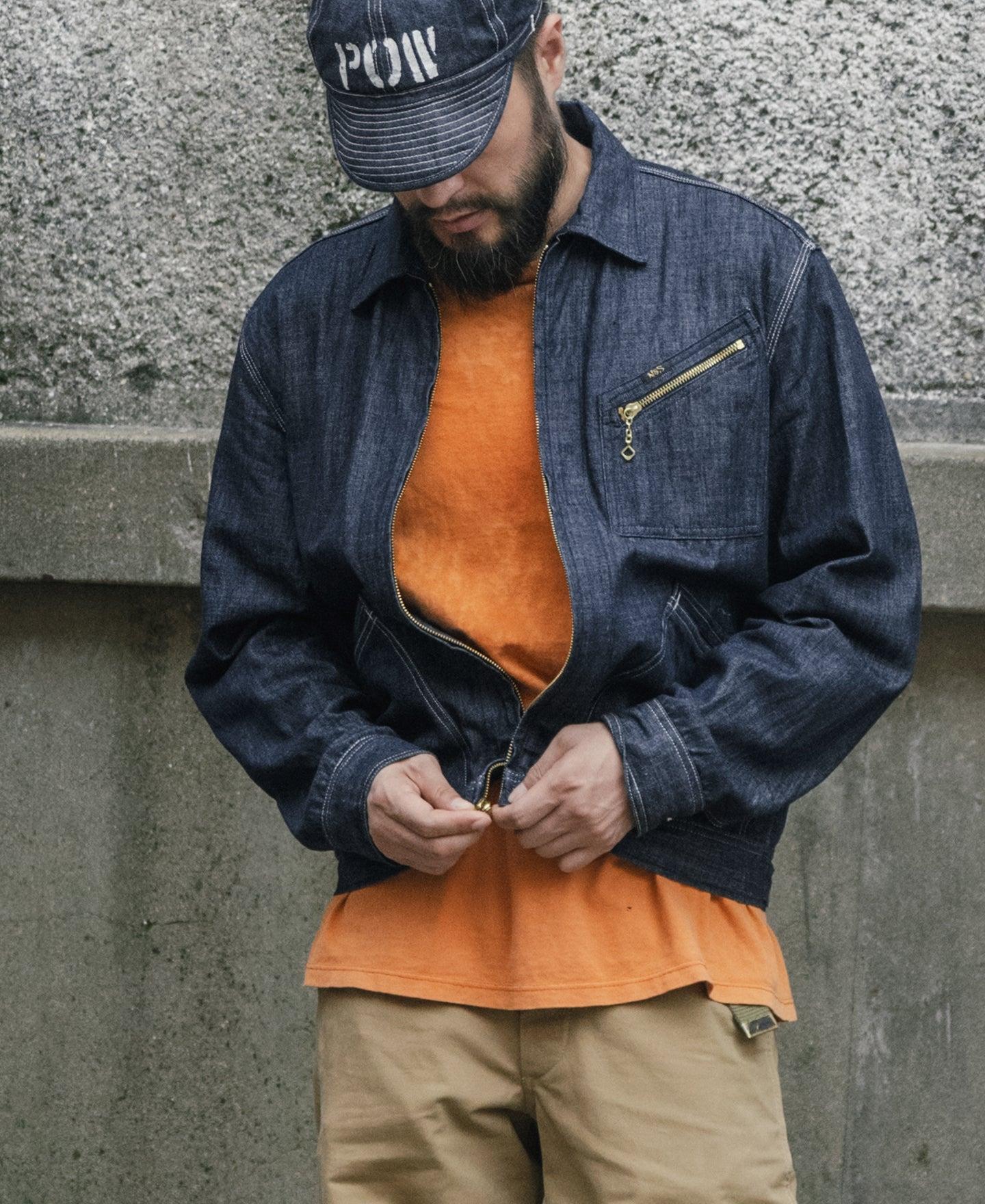 1960s Zip Up Denim Work Jacket Product Image