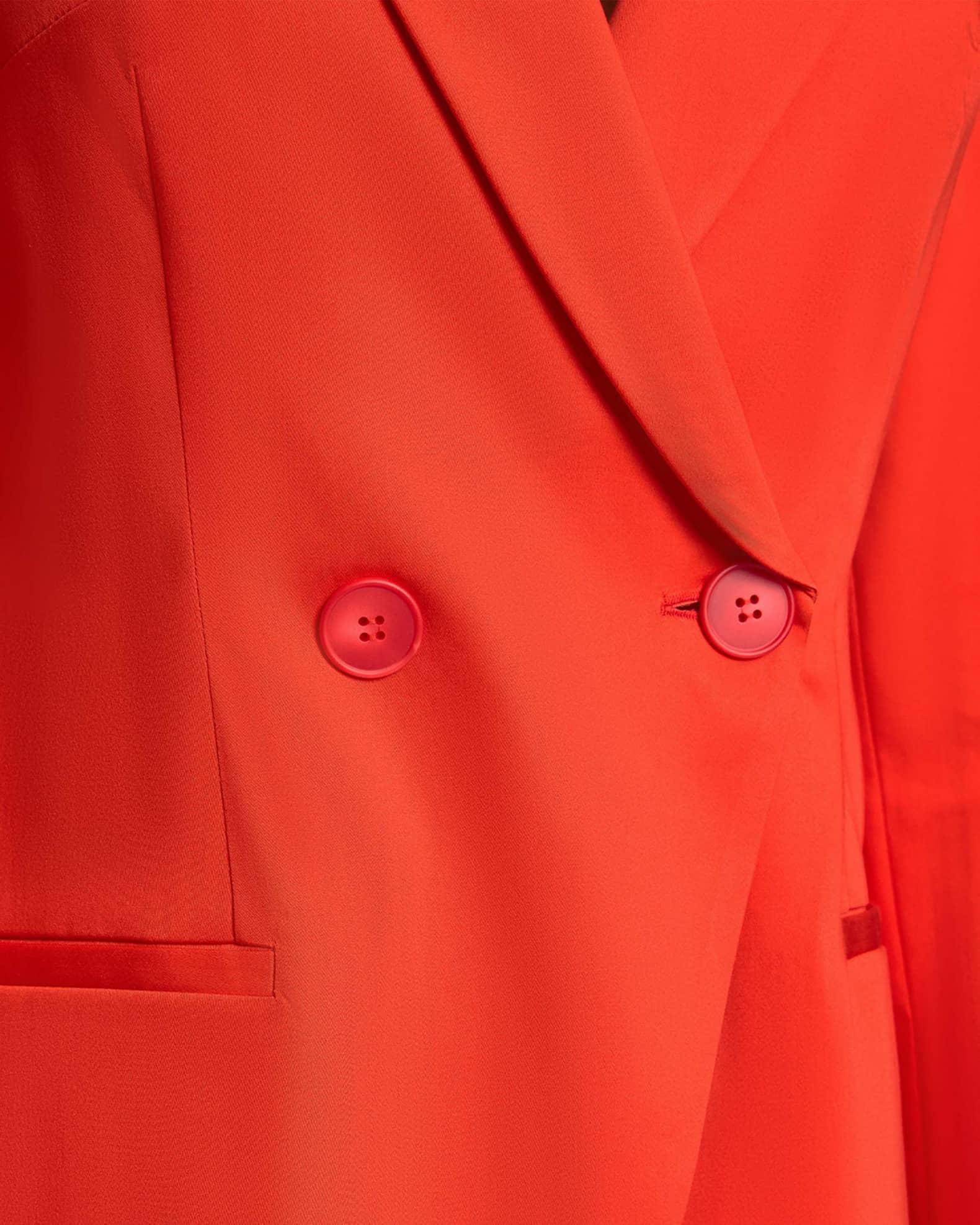 Single-Button Stretch Cotton Blazer Product Image