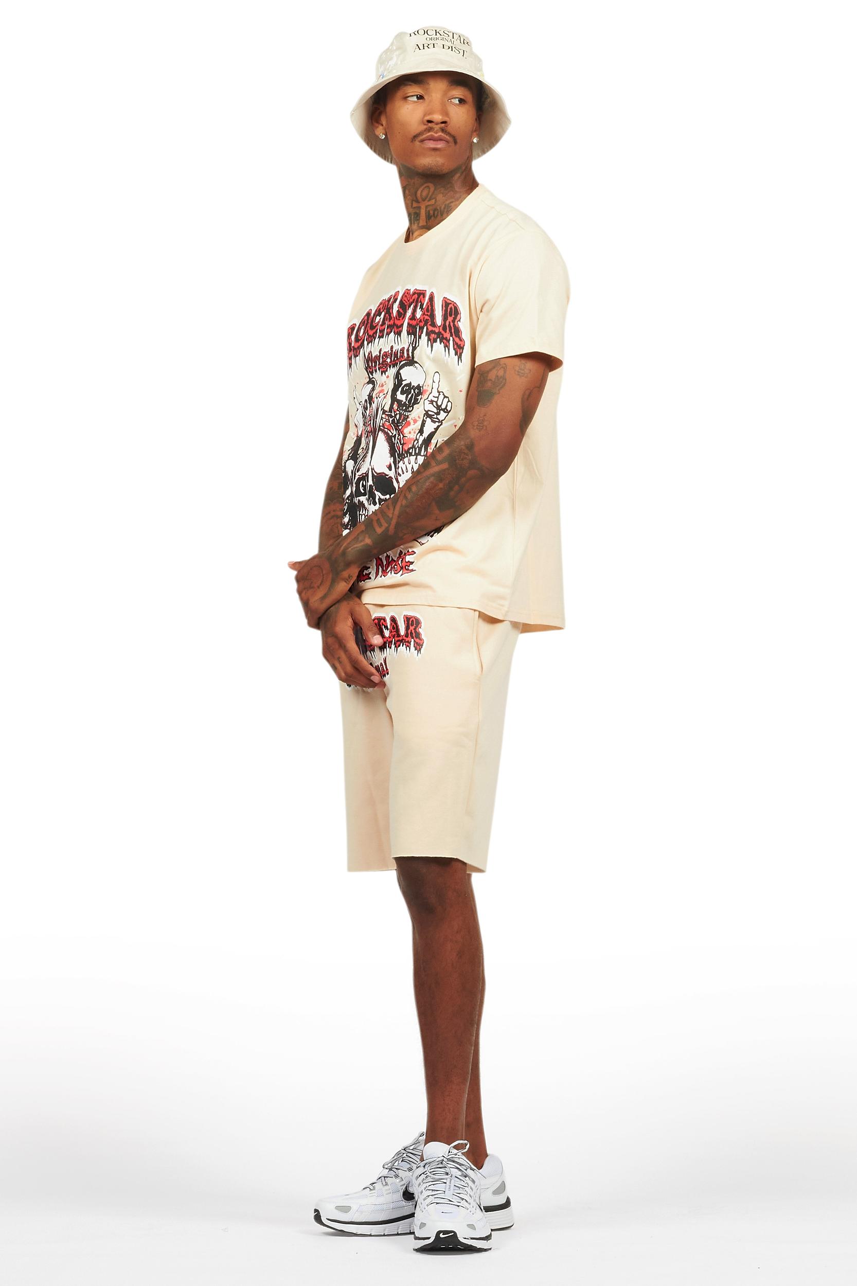 Tabor Beige T-Shirt/Short Set Male Product Image