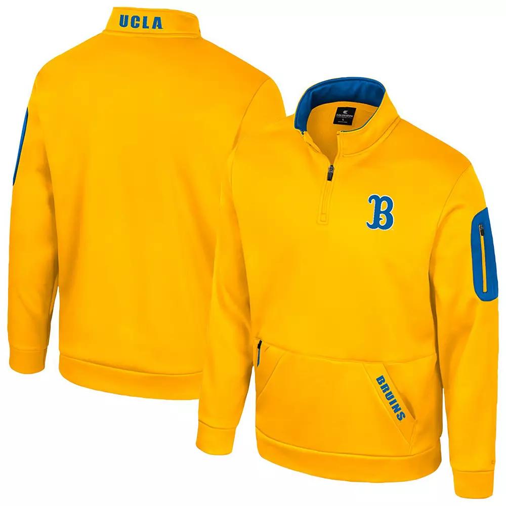 Men's Colosseum Gold UCLA Bruins Mainframe Quarter-Zip Fleece Jacket,  Product Image