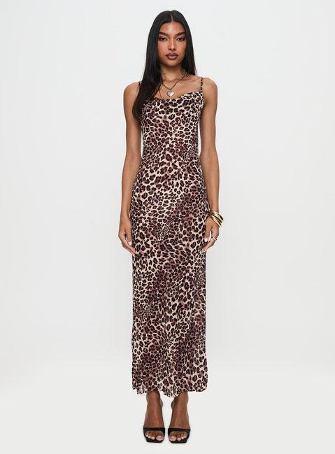 Paolina Maxi Dress Leopard Product Image