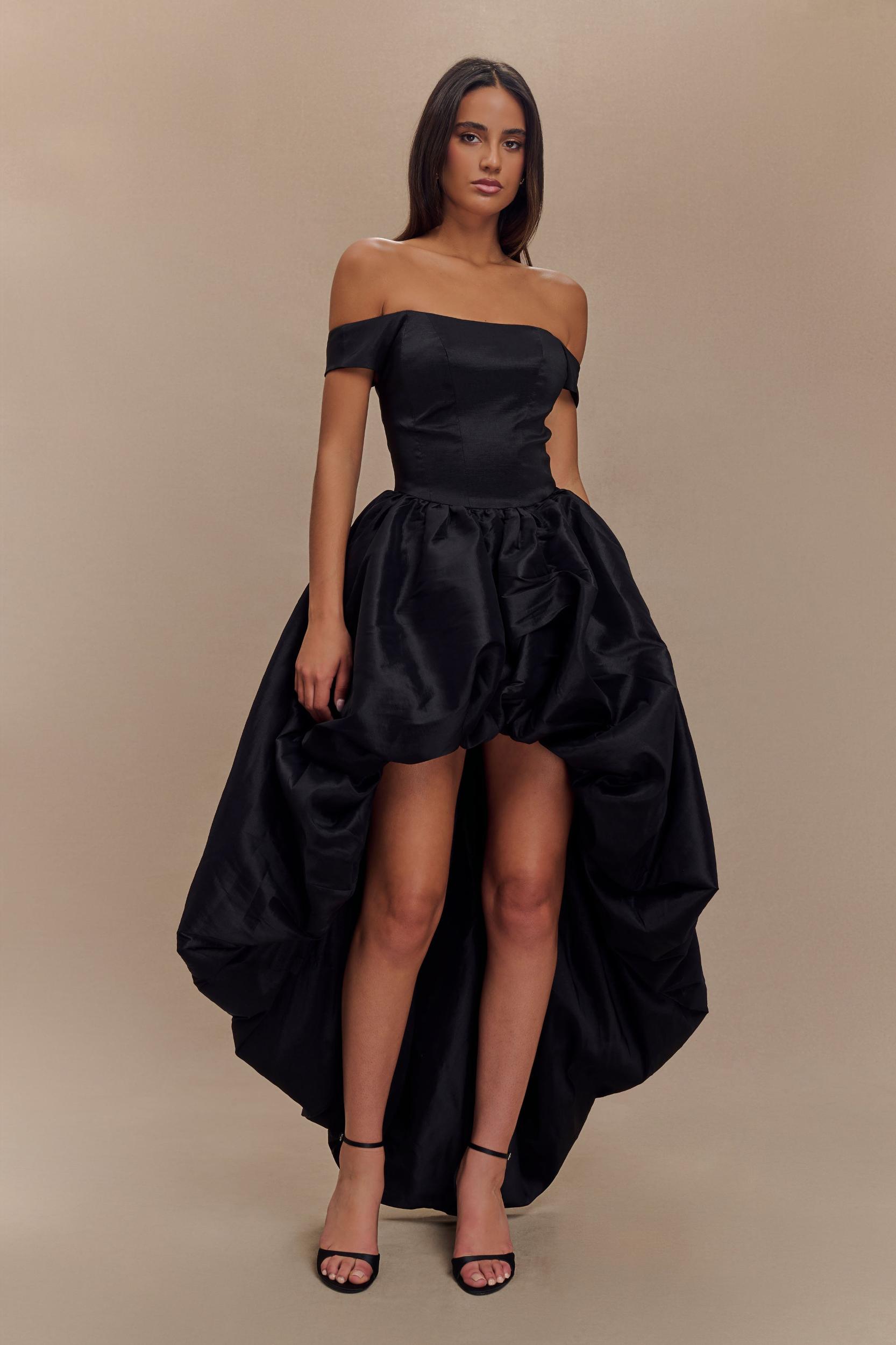 Amelia Bubble Maxi Dress - Black Product Image