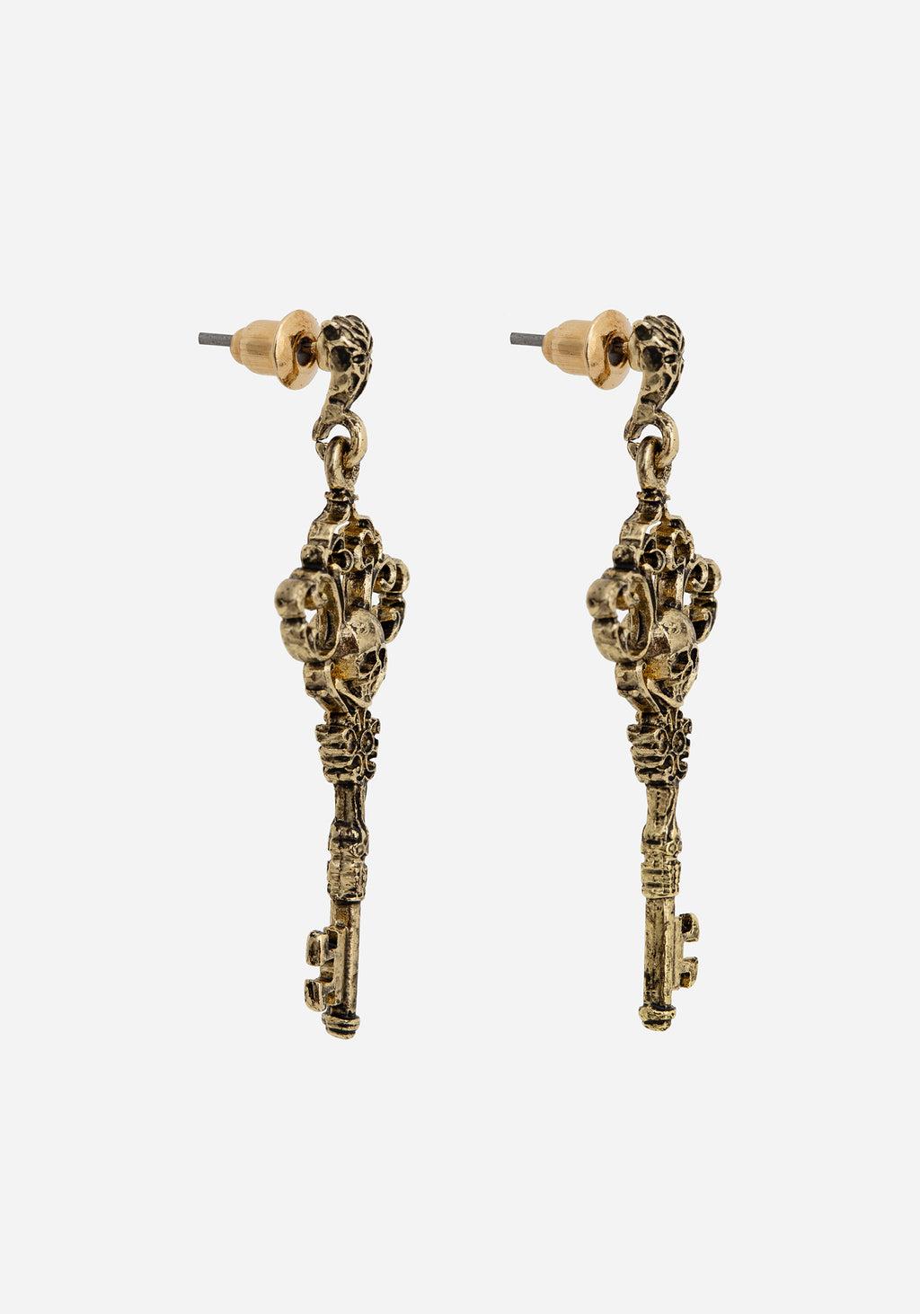 Genesta Skull Key Earrings Product Image