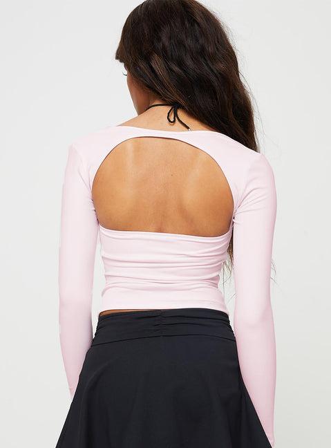 Adella Long Sleeve Top Pink Product Image