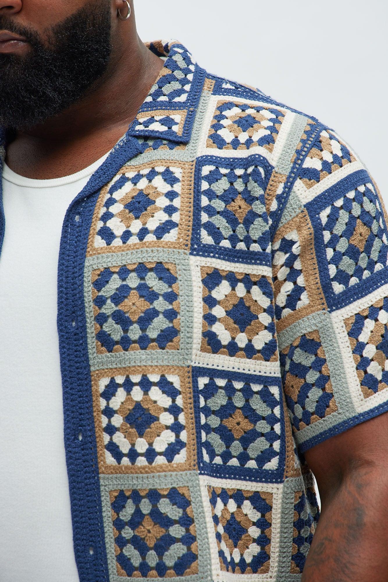 Nolan Textured Shirt - Tan/Multi Product Image