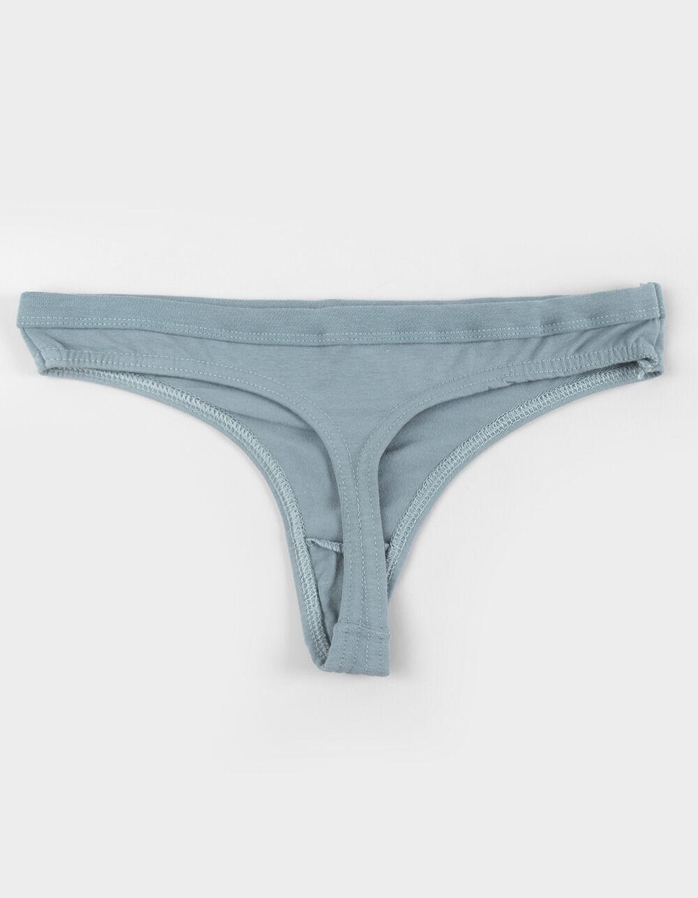 FULL TILT Cotton Bow Thong - DUSTY BLUE Product Image