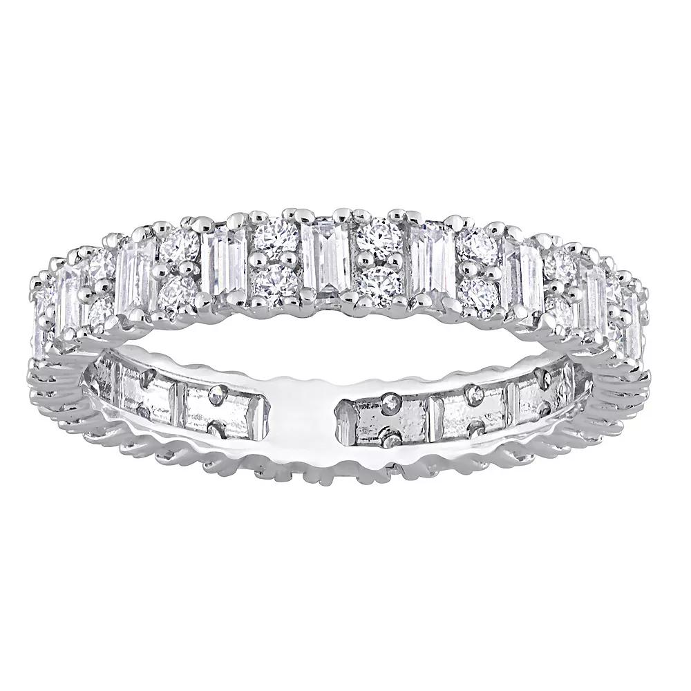 Stella Grace Sterling Silver 1 5/8 Carat T.W Lab-Created Moissanite Eternity Wedding Ring, Women's Product Image