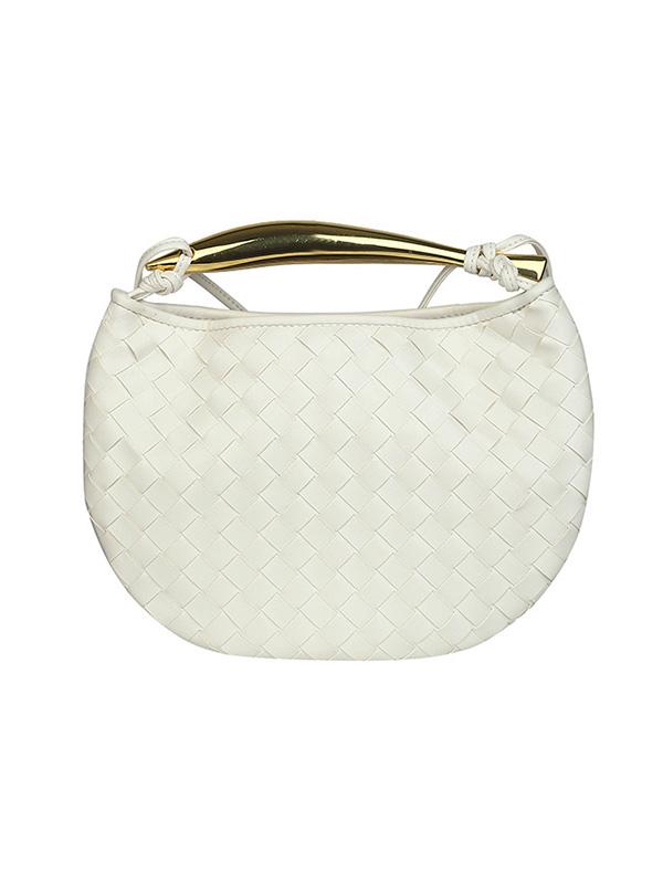 Geometric Split-Joint Woven Zipper Bags Handbags Product Image