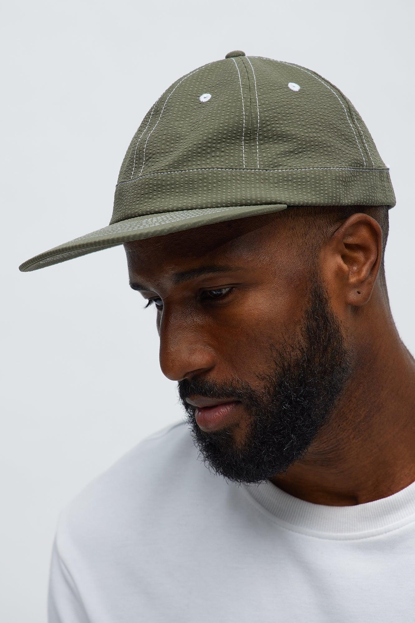 Seersucker 6 Panel Hat - Olive Male Product Image