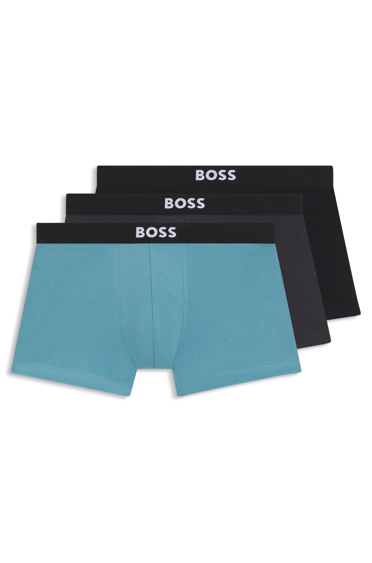 Three-pack of stretch-cotton trunks with logo waistbands Product Image