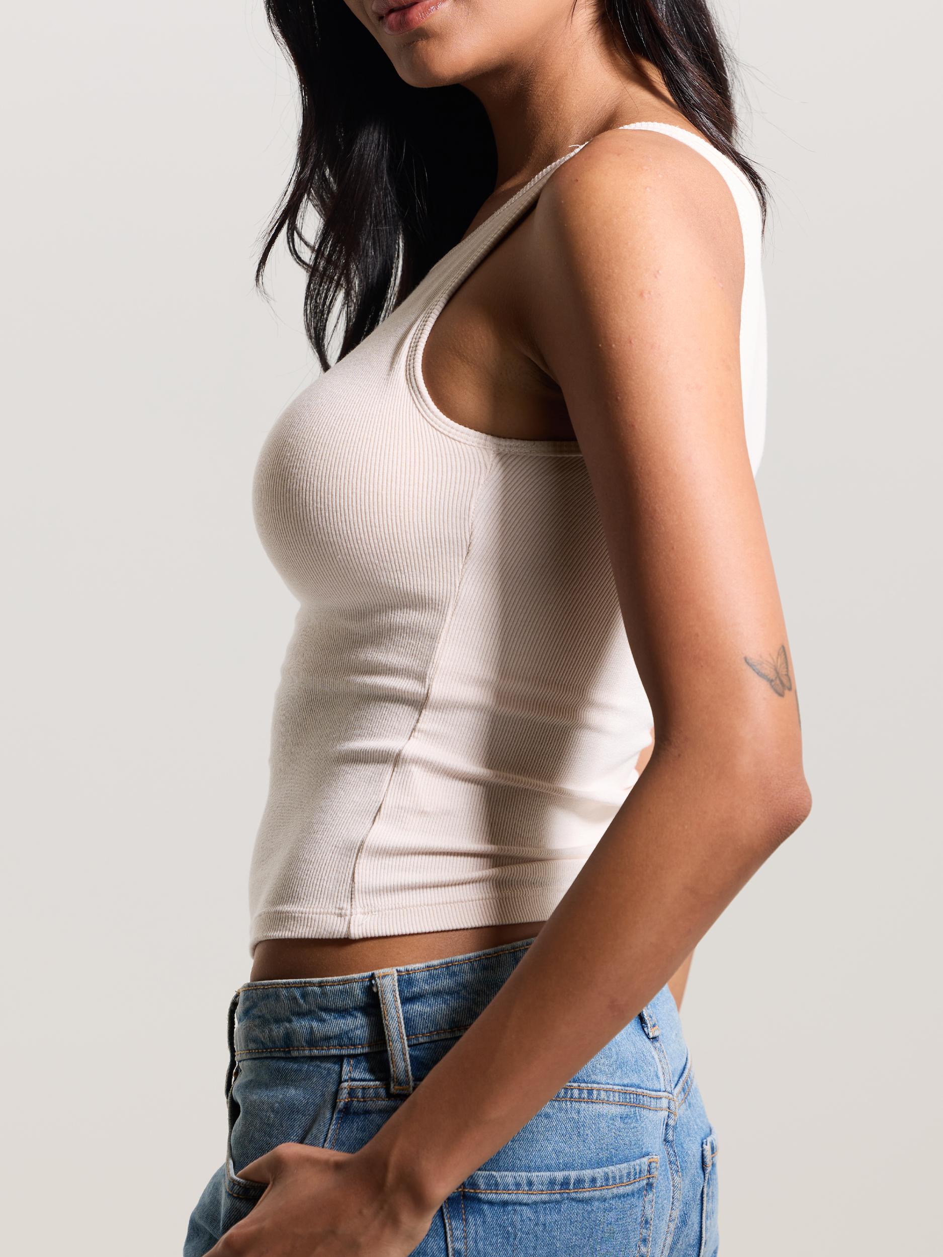 Ribbed Dainty Boat Neck Brami Product Image