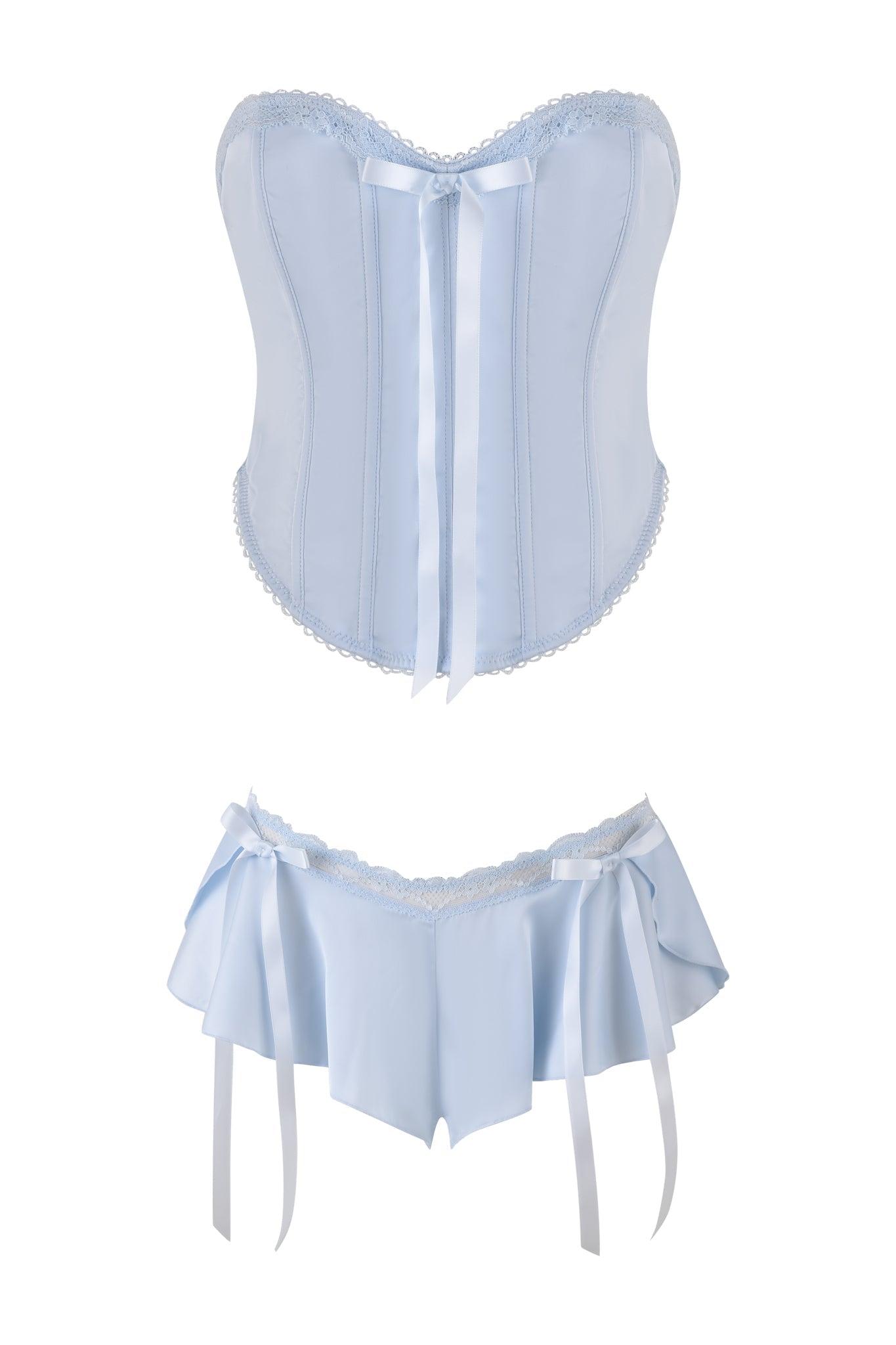 BRIDGET BUSTIER SHORT SET - BLUE Product Image