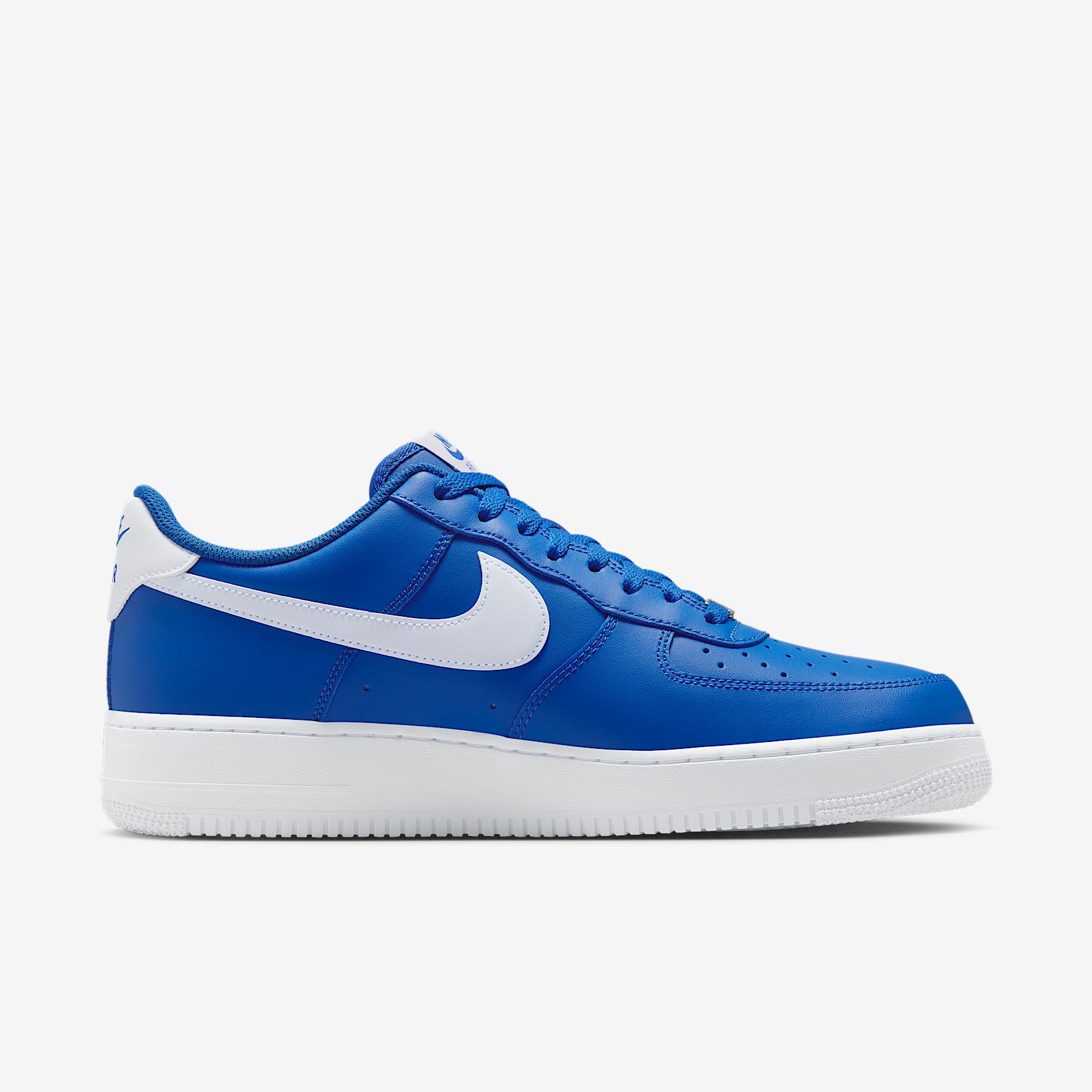 Nike Mens Nike Air Force 1 07 - Mens Shoes White/College Blue Product Image
