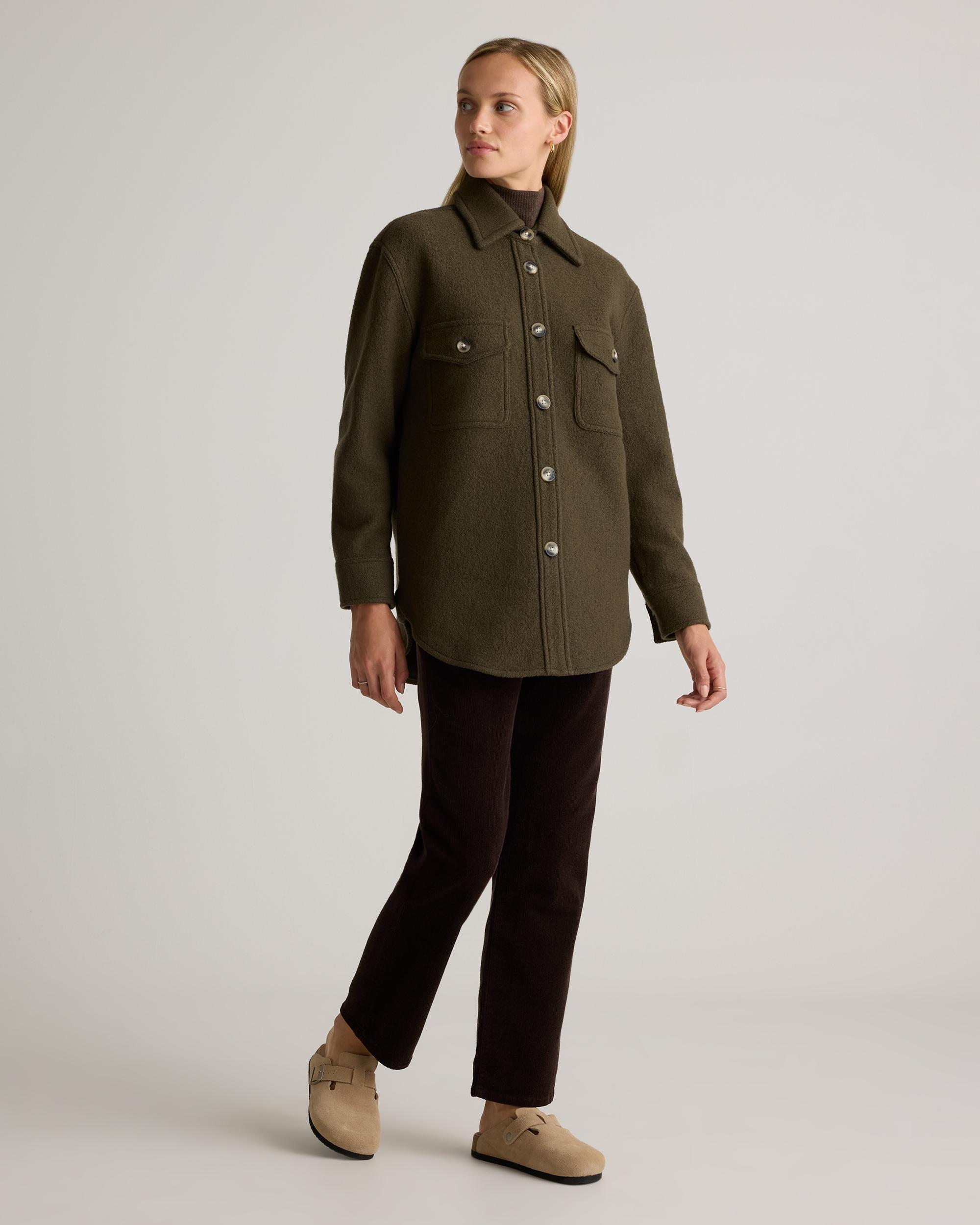 Quince | Women's 100% Merino Wool Shirt Jacket Size XL Product Image