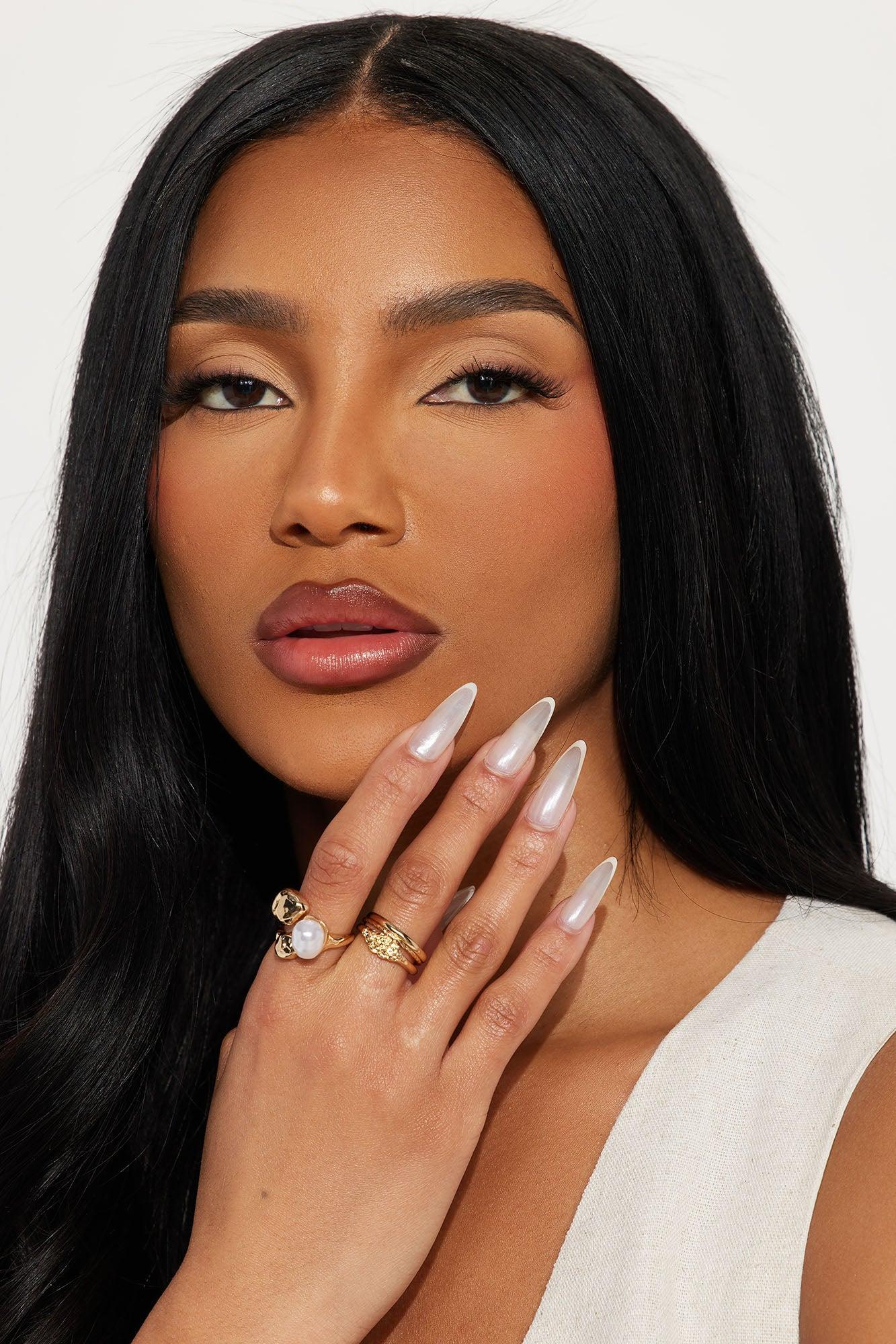 Basking In It 4 Piece Ring Set - Gold Product Image