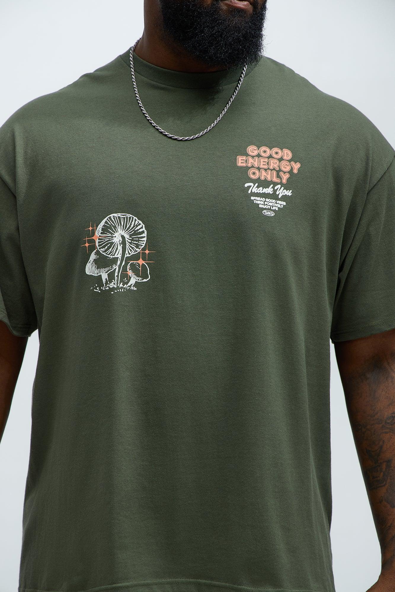 Good Energy Only Thank you Short Sleeve Tee - Green Product Image