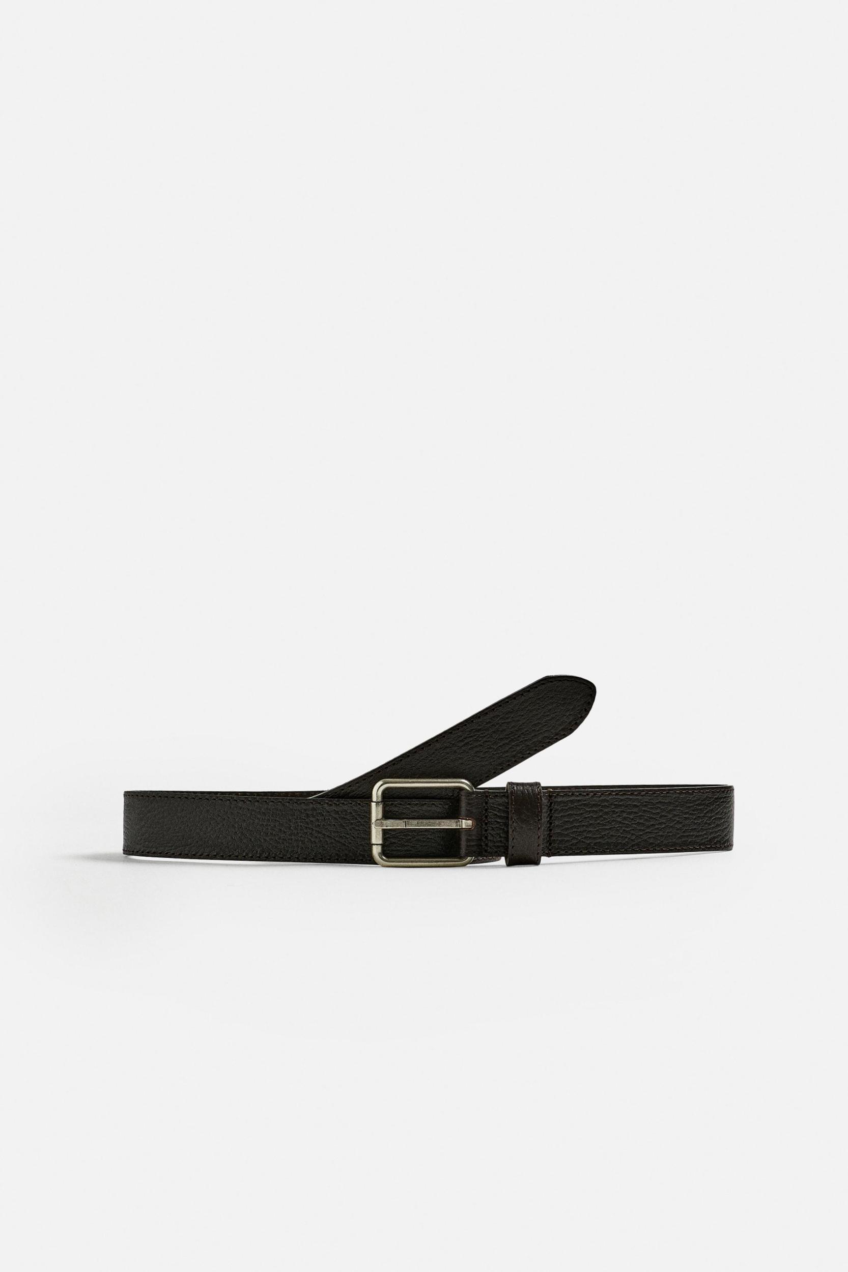 TOPSTITCH LEATHER BELT Product Image